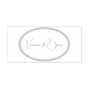 Elegant Dusty Navy Blue Collection Braut und Bräut Permastempel
