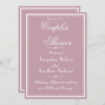 Elegant Dusty Pink Chic Script UAWG Couples Dusche
