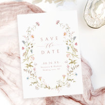 Elegant Dusty Pink Wildblume Rustic Boho Wedding