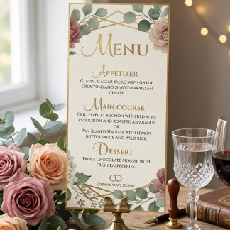 Elegant Dusty Rose Geometric Floral Watercolor  Werbekarte