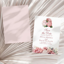 Elegant Dusty Rose Hydrangea Wedding