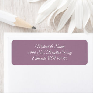 Elegant Dusty Rose Mauve Rücksendeadresse
