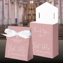 Elegant Dusty Rose Rosa Erste Heilige Kommune