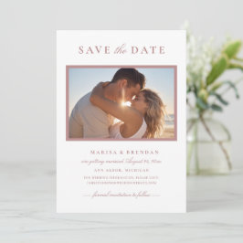 Elegant Dusty Rose Wedding Foto Save The Date