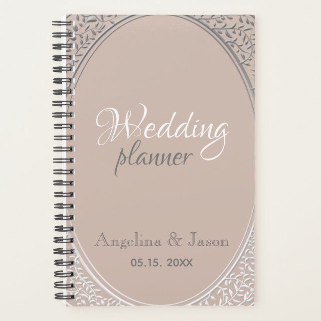 Elegant Dusty Rose Wedding Planer (Vorderseite)