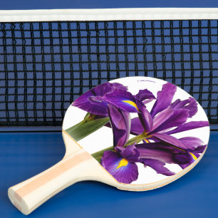 Elegant Dutch Iris Lila Sensation Blume Tischtennis Schläger