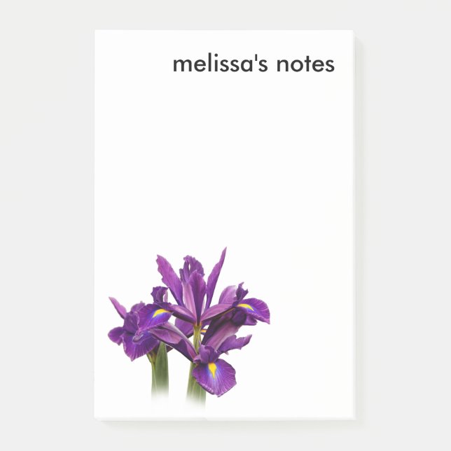 Elegant Dutch Iris Lila Sensation Post-it Klebezettel (Vorderseite)