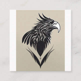 Elegant Eagle Logo Business Card | Modern Professi Quadratische Visitenkarte