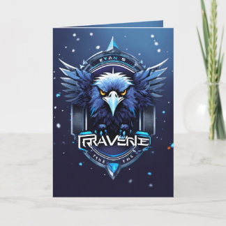 Elegant Eagle Logo Greeting Card | Stylish Minimal Karte