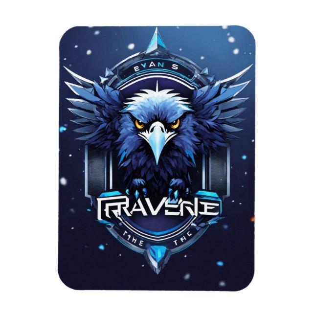 Elegant Eagle Logo Save the Date Card | Modern Min Magnet (Vertikal)