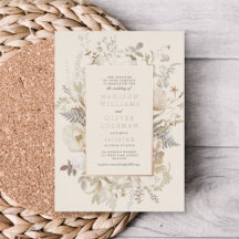 Elegant Earthy Floral Chic Cream Wedding REAL