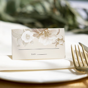Elegant Earthy Floral Wedding Escort / Platzkarte