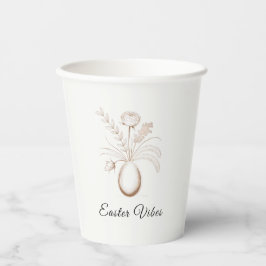 Elegant Easter Vibes Floral Paper Cups Pappbecher
