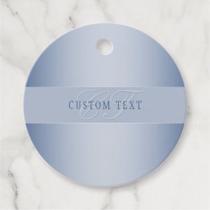 Elegant Editable Monogram Script Writing Blau Geschenkanhänger
