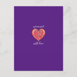 Elegant Editibale Einfaches Herzdesign Postkarte