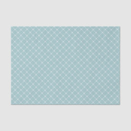 Elegant Eggshell Blue Trellis Pattern Seidenpapier