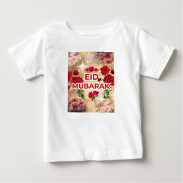 Elegant Eid Mubarak Blumendesign Baby T-shirt