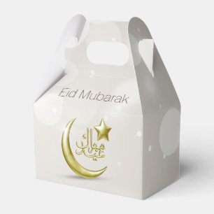 Elegant Eid Mubarak Gold Moon Star Gefälligkeitsbo Geschenkschachtel