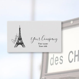 Elegant Eiffel Tower Visitenkarte