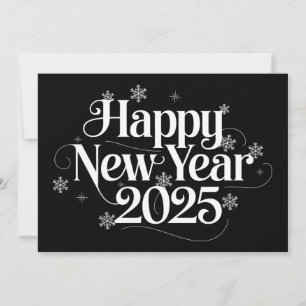 Elegant, ein frohes neues Jahr 2025 Feiertagskarte