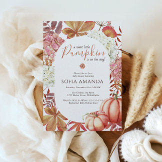 Elegant ein wenig Kürbiskugel lässt die Babydusche Einladung