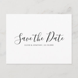 Elegant Einfach Minimalistisch modern Save the Dat Postkarte