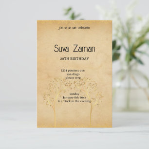 Elegant Einfach Niedlich Grauer 20. Geburtstag Einladung