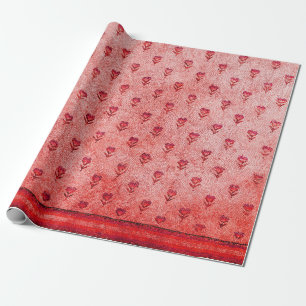 ELEGANT EINFACHE BYZANTINISCHE MOSAIKBLUMEN Rosa R Geschenkpapier