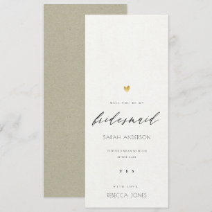 ELEGANT EINFACHE GOLDENE HANDWERK-TYPOGRAFIE Braut Einladung