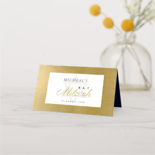 ELEGANT EINFACHE, KLARE IMITATE GOLD BAR BAT MITZV PLATZKARTE
