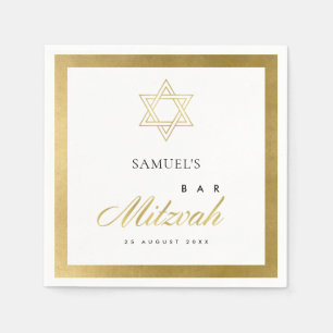 ELEGANT EINFACHE, KLARE IMITATE GOLD BAR BAT MITZV SERVIETTE