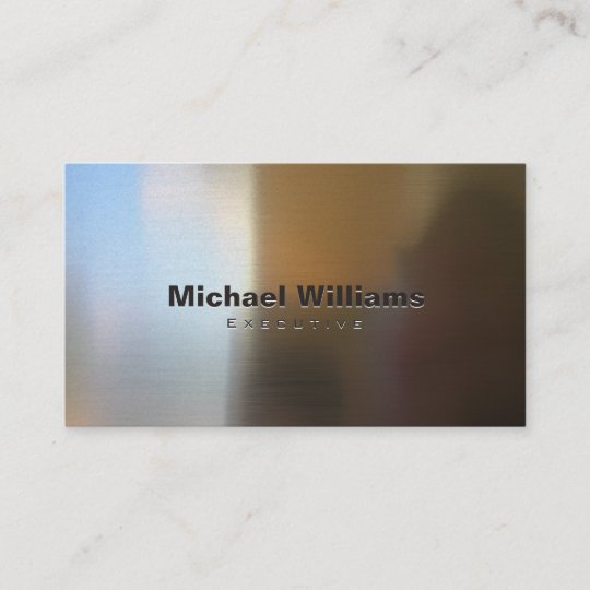 Elegant Einfacher Professioneller Beruf Metall Visitenkarte Zazzle At