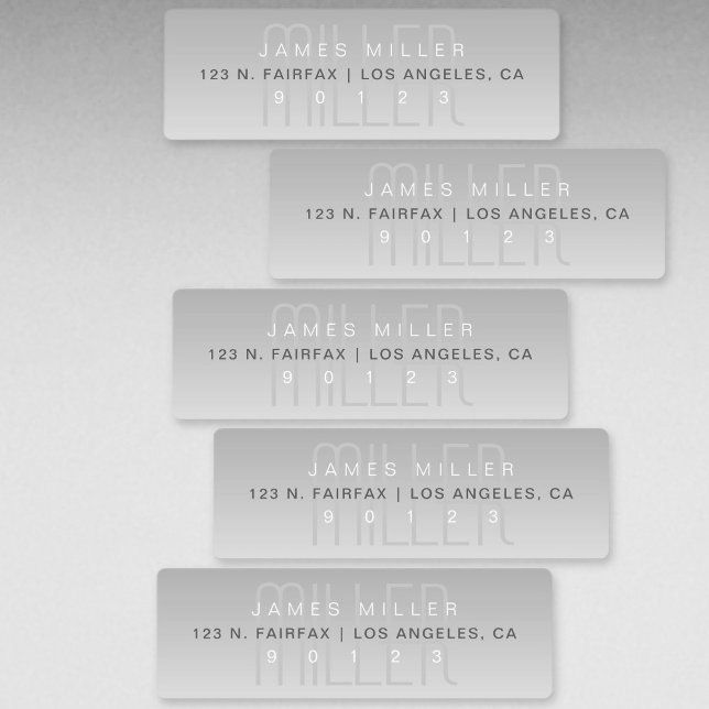 Elegant Einzigartig Modernes Grau wasserdicht Etiketten (Von Creator hochgeladen)