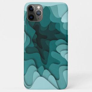 Elegant Einzigartiges Türkis Ombre Wave Illustrati Case-Mate iPhone Hülle