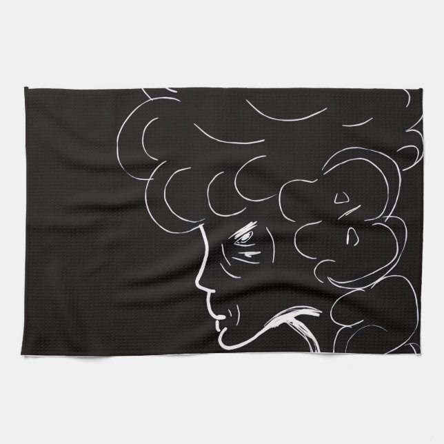 Elegant Elderly Lady Kitchen Towel Geschirrtuch (Horizontal)