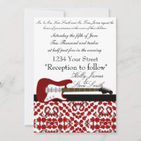 Elegant Electric Guitar Wedding Einladung