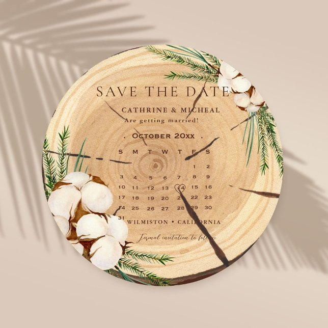 Elegant & elegant rustikal Hochzeitsholz Save the  Einladung (Von Creator hochgeladen)