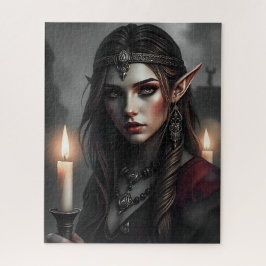 Elegant Elven Priestess Jigsaw Puzzle