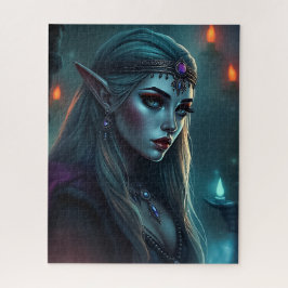 Elegant Elven Priestess Jigsaw Puzzle