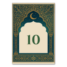 Elegant Emerald and Gold Arch Wedding Table Number Tischnummer