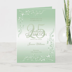 Elegant Emerald Decoration 25. Geburtstag Dankeskarte