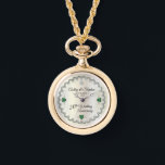 Elegant Emerald Diamonds 20. Hochzeitstag Armbanduhr<br><div class="desc">Opulente Eleganz umrahmt dieses 20-jährige Hochzeitsstipendesign in einem einzigartigen geschmolzenen Diamantendesign mit zentrischem Teardrop-Diamant mit herzförmigen smaragdgrünen Akzenten und Imitaten, die Glitzern auf einem weißen goldfarbenen Farbverlauf hinzufügen. Bitte beachten Sie, dass alle Verzierungen bedruckt sind und nur so gedruckt werden, dass sie möglichst real in einem flachen, bedruckten Design erscheinen....</div>