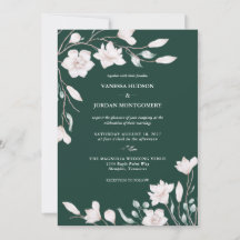 Elegant Emerald Green Magnolia Wedding