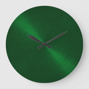 Elegant Emerald Green Sheen Große Wanduhr