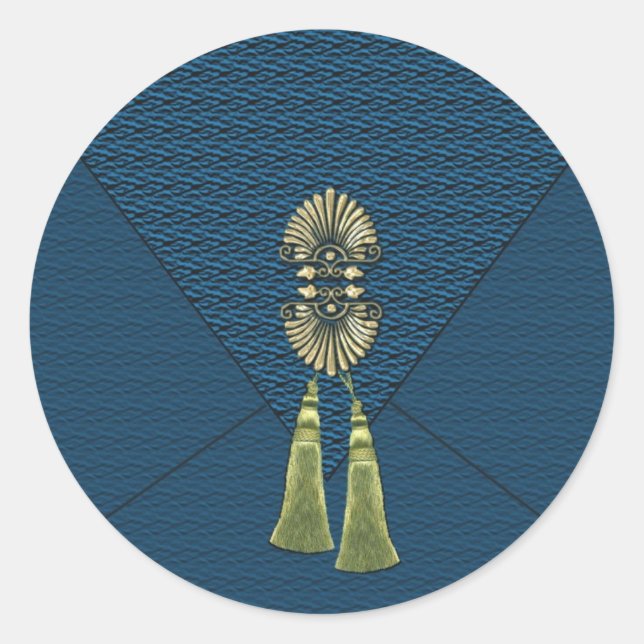 Elegant Emerald Green Tassel Stickers (Vorderseite)