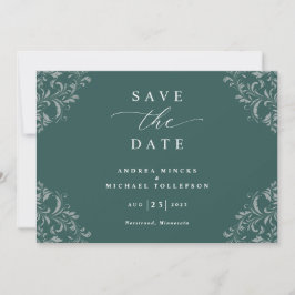 Elegant Emerald Green Wedding rettet das Datum Save The Date