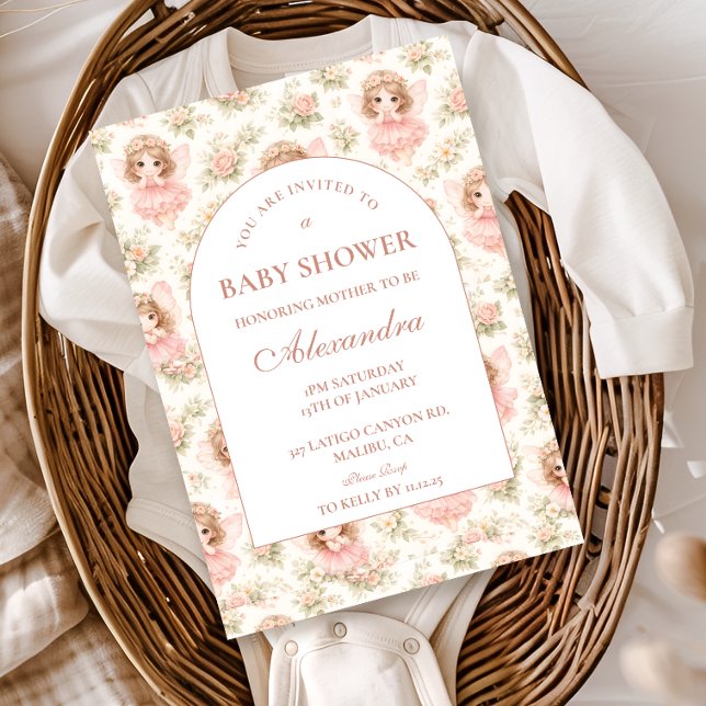Elegant Enchanted Fairy Baby Shower Einladung (Von Creator hochgeladen)