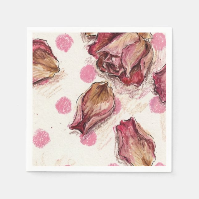 Elegant Equestrian Rose  Serviette (Vorderseite)