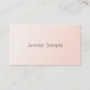 Elegant errötet rosa moderner Minimalistischer Visitenkarte
