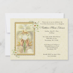 Elegant Erste Kommunion Einladungen